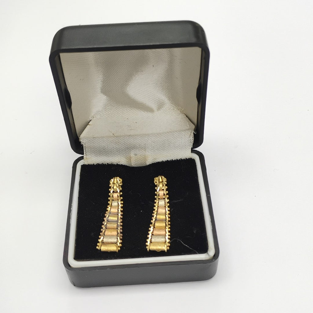 BROQUELES PAR ORO, ORO COMBINADO 14 K 3.9 GRMS (SEMINUEVO)