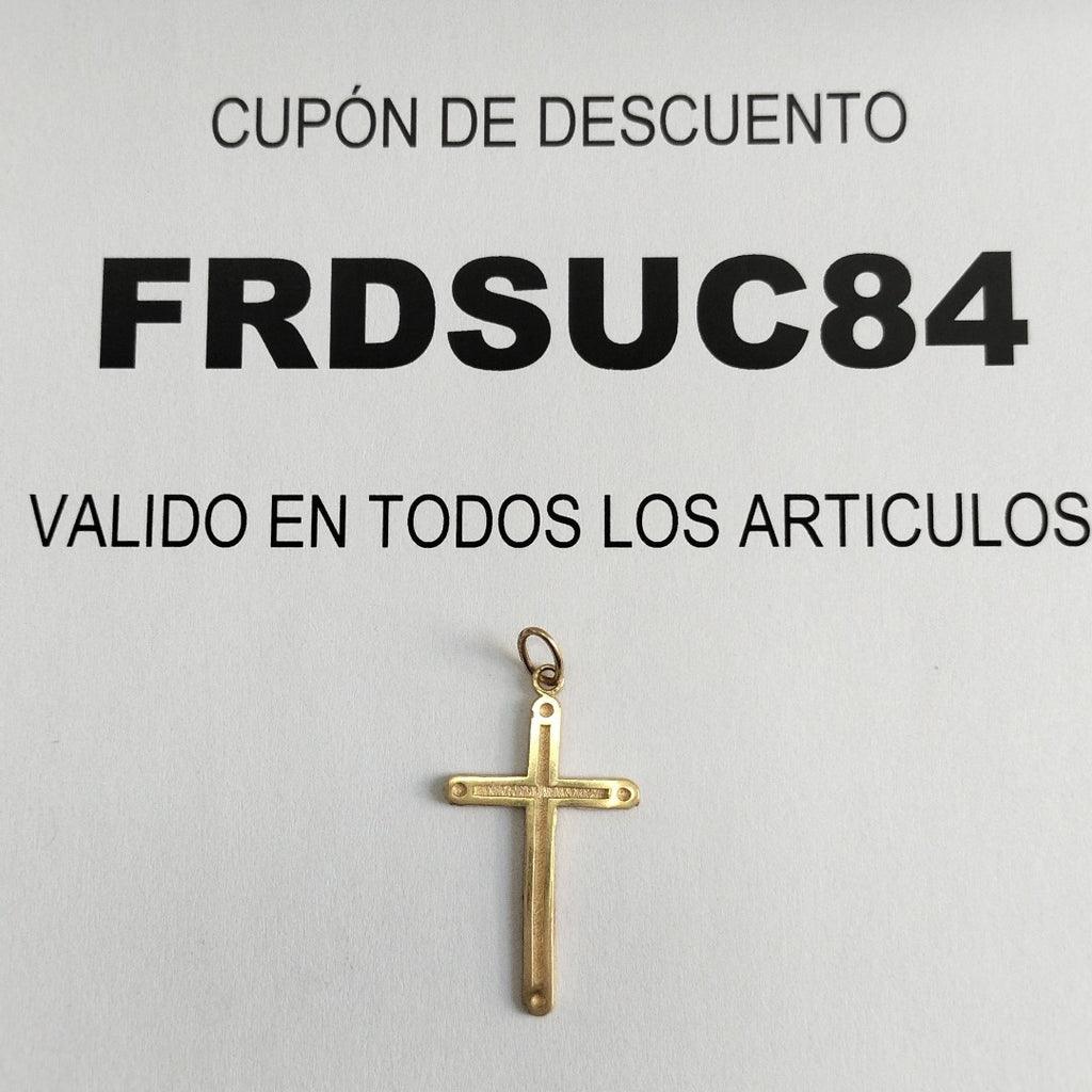 CRUZ,DIJE ORO 14 K 2,40 GRMS (SEMINUEVO)