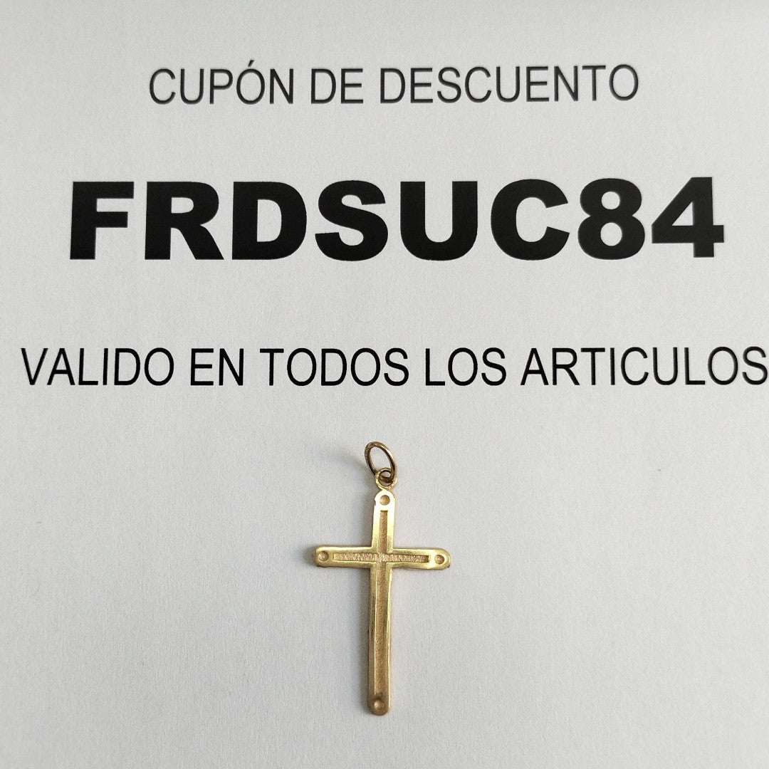 CRUZ,DIJE ORO 14 K 2,40 GRMS (SEMINUEVO)