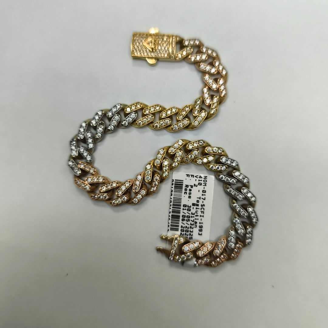 PULSERA ORO COMBINADO 10 K 21,50 GRMS (SEMINUEVO)