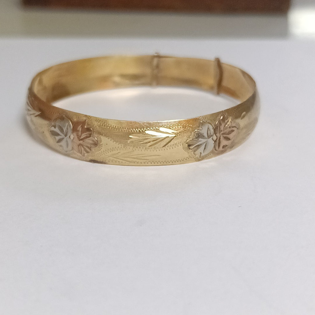 PULSERA RIGIDA ORO 14 K 9.7 GRMS (SEMINUEVO)