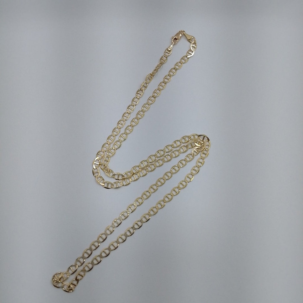 CADENAS TEJIDO MARINERA ORO 14K 55 CM 7.9 GR (NUEVO)
