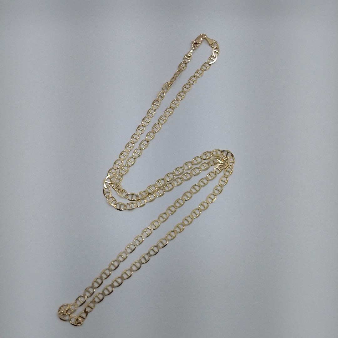 CADENAS TEJIDO MARINERA ORO 14K 55 CM 7.9 GR (NUEVO)