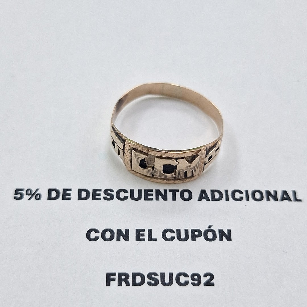 ANILLO DE GRADUACIÓN ORO 8 K 2.2 GRMS (SEMINUEVO)