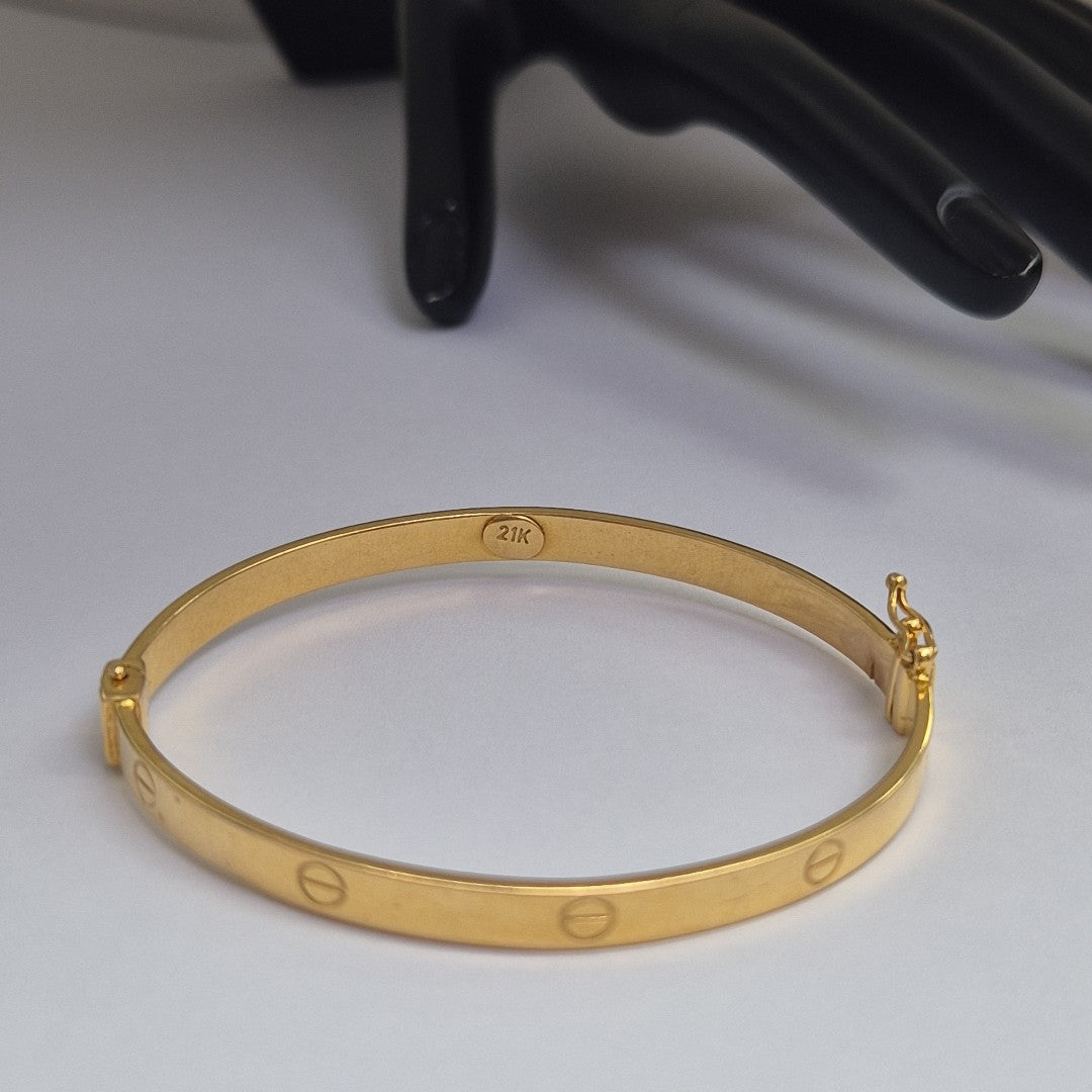 PULSERA RIGIDA ORO 21 K 9.1 GRMS (SEMINUEVO)