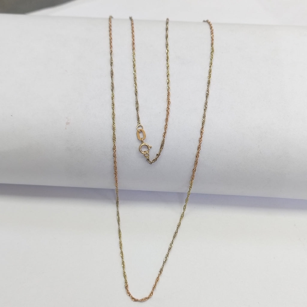 CADENA ORO COMBINADO 14 K 2,20 GRMS (SEMINUEVO)