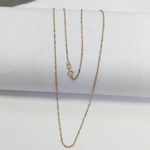 CADENA ORO COMBINADO 14 K 2,20 GRMS (SEMINUEVO)