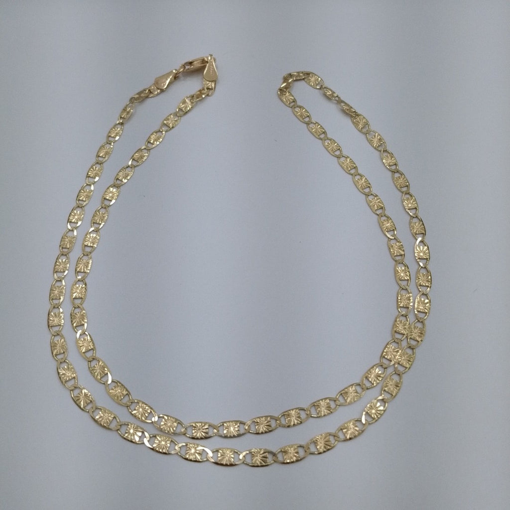 CADENAS TEJIDO GUCHI ORO 14K 55 CM 6.9 GR (NUEVO)