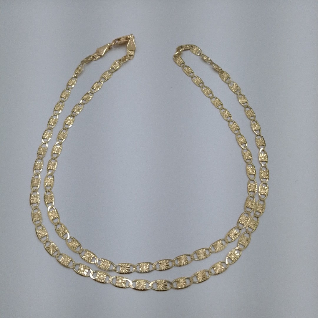 CADENAS TEJIDO GUCHI ORO 14K 55 CM 6.9 GR (NUEVO)