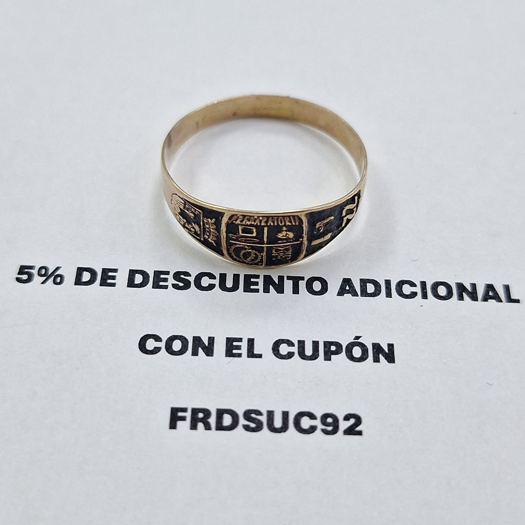 ANILLO DE GRADUACIÓN ORO 8 K 1.6 GRMS (SEMINUEVO)