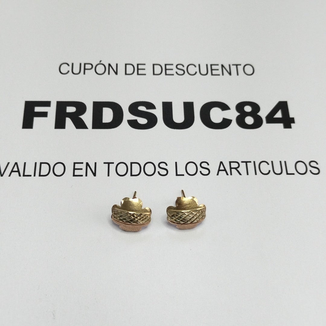 BROQUELES PAR ORO COMBINADO 14 K 1,40 GRMS (SEMINUEVO)