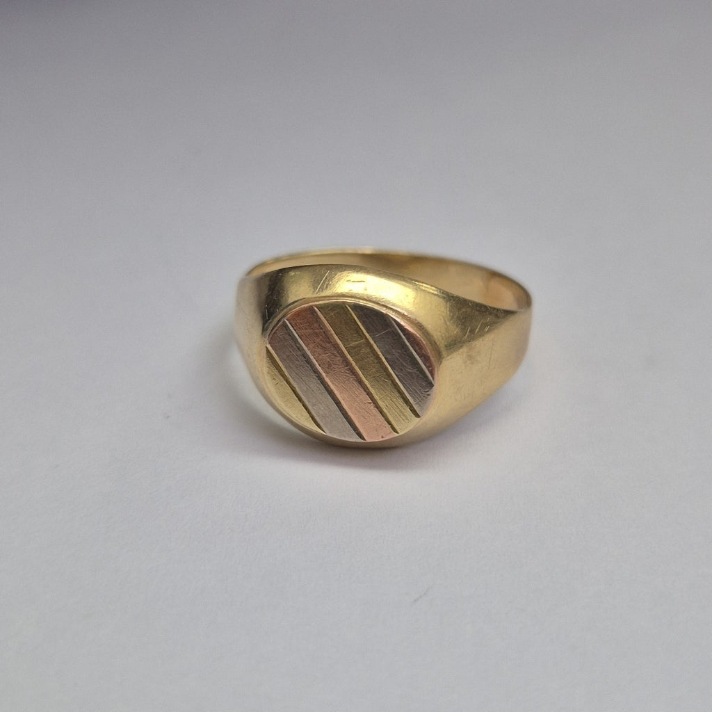 ANILLO ORO, ORO COMBINADO 14 K 3.6 GRMS (SEMINUEVO)