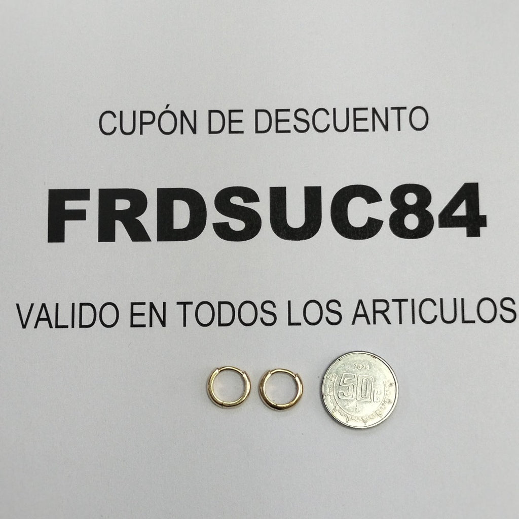 ARETES PAR ORO 14 K 1.4 GRMS (SEMINUEVO)
