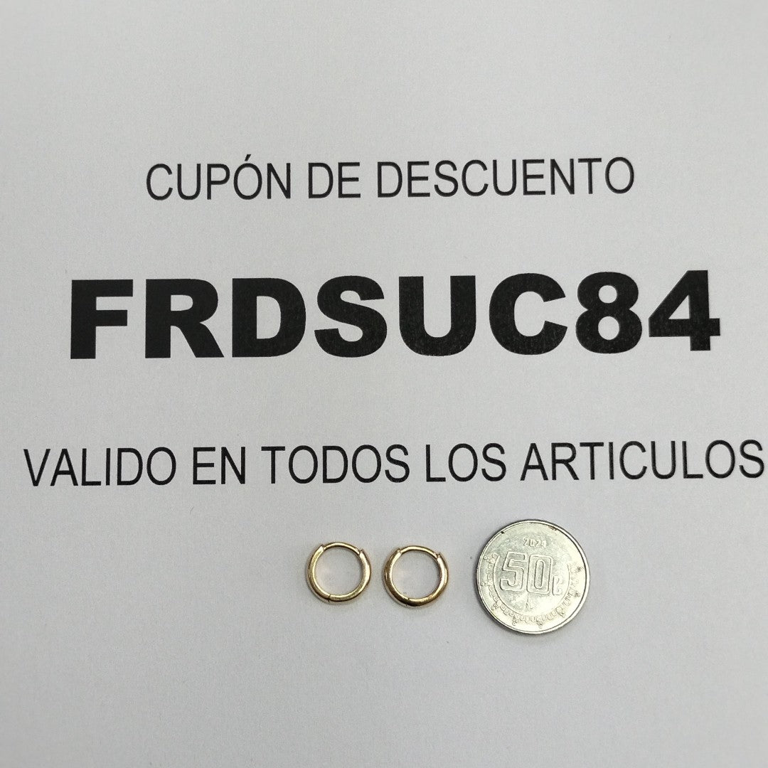 ARETES PAR ORO 14 K 1.4 GRMS (SEMINUEVO)