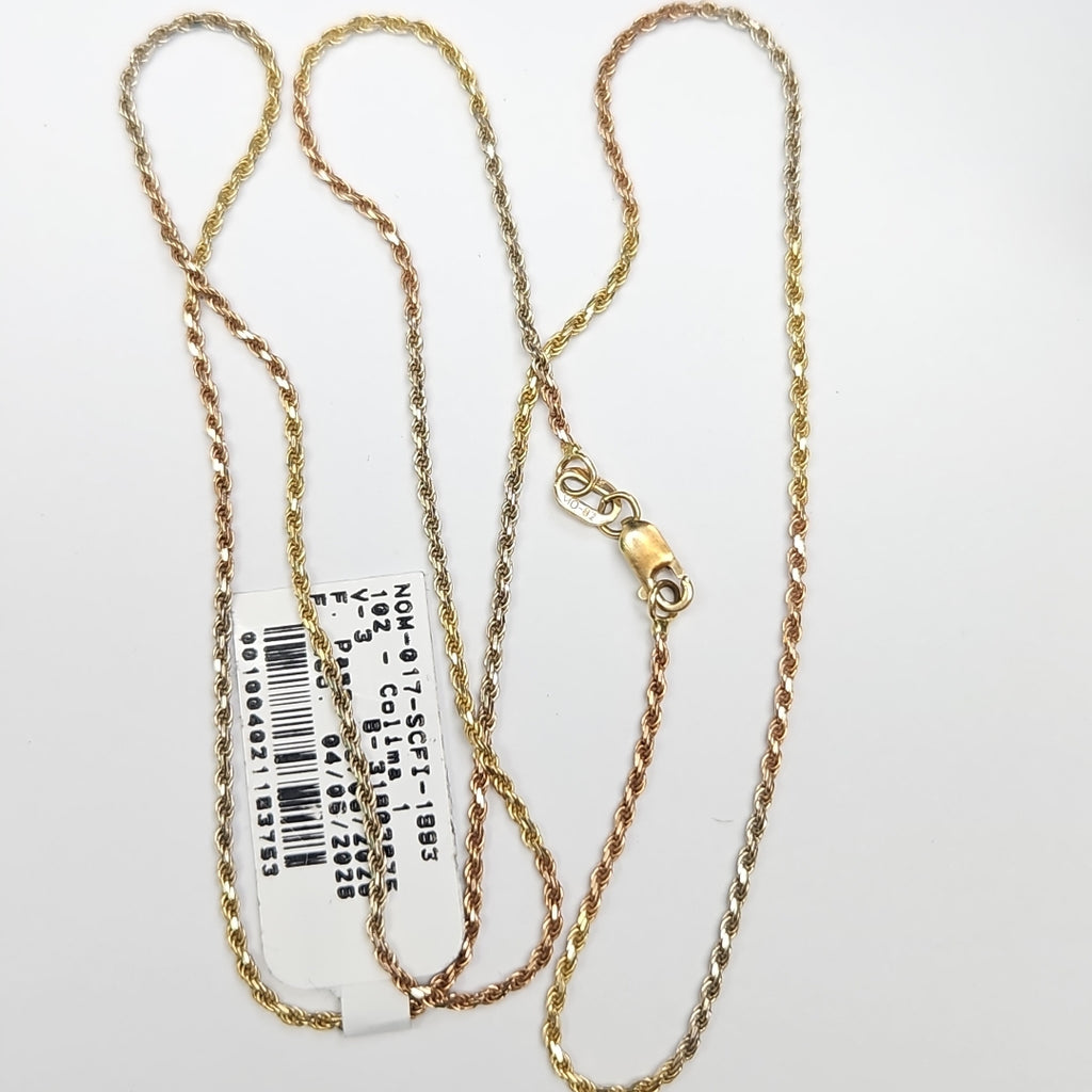 CADENA ORO, ORO COMBINADO 14 K 4.8 GRMS (SEMINUEVO)