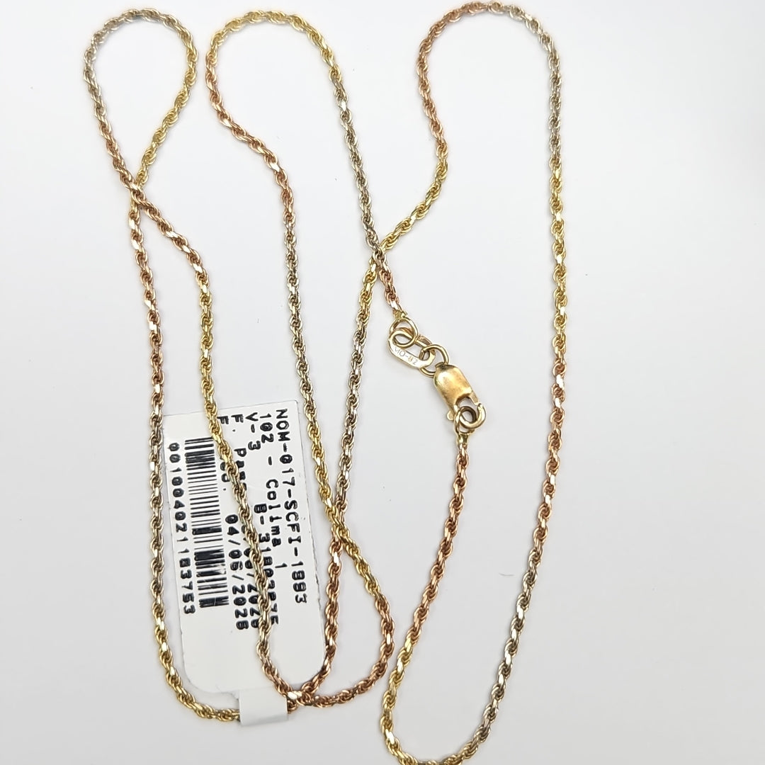 CADENA ORO, ORO COMBINADO 14 K 4.8 GRMS (SEMINUEVO)