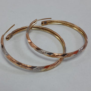 ARRACADAS PAR ORO, RODIADO 14 K 3.8 GRMS (SEMINUEVO)