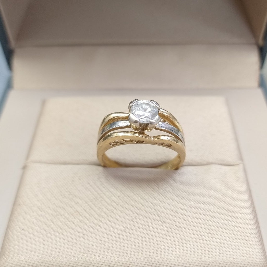 ANILLITO ORO COMBINADO 14 K 4.8 GRMS (SEMINUEVO)