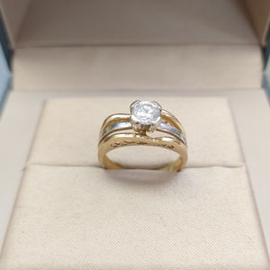 ANILLITO ORO COMBINADO 14 K 4.8 GRMS (SEMINUEVO)