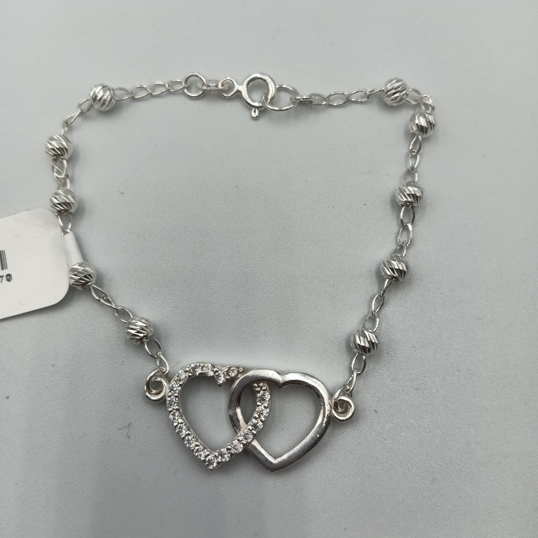 PULSERA TEJIDO TEJIDO ESPECIAL PLATA .925 18 CM 4.1 GR (NUEVO)
