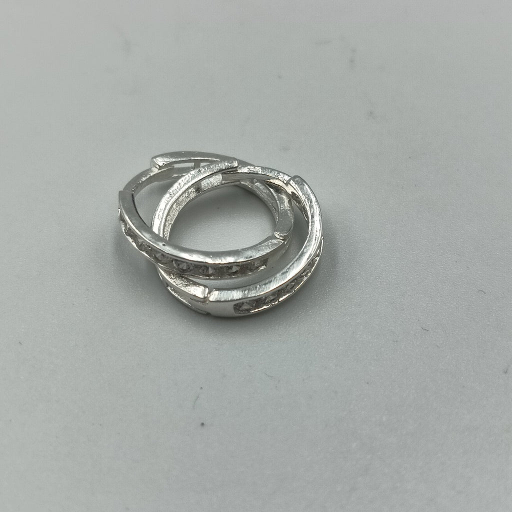 ARRACADAS C/CIRCONIAS PLATA .925 2.1 GR (NUEVO)