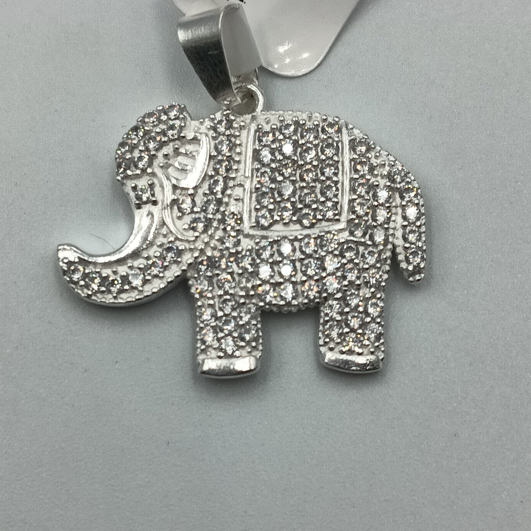 DIJE ELEFANTE C/CIRCONIAS PLATA .925 5.2 GR (NUEVO)