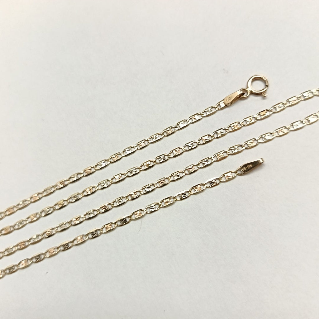 CADENA ORO COMBINADO 14 K 2.2 GRMS (SEMINUEVO)