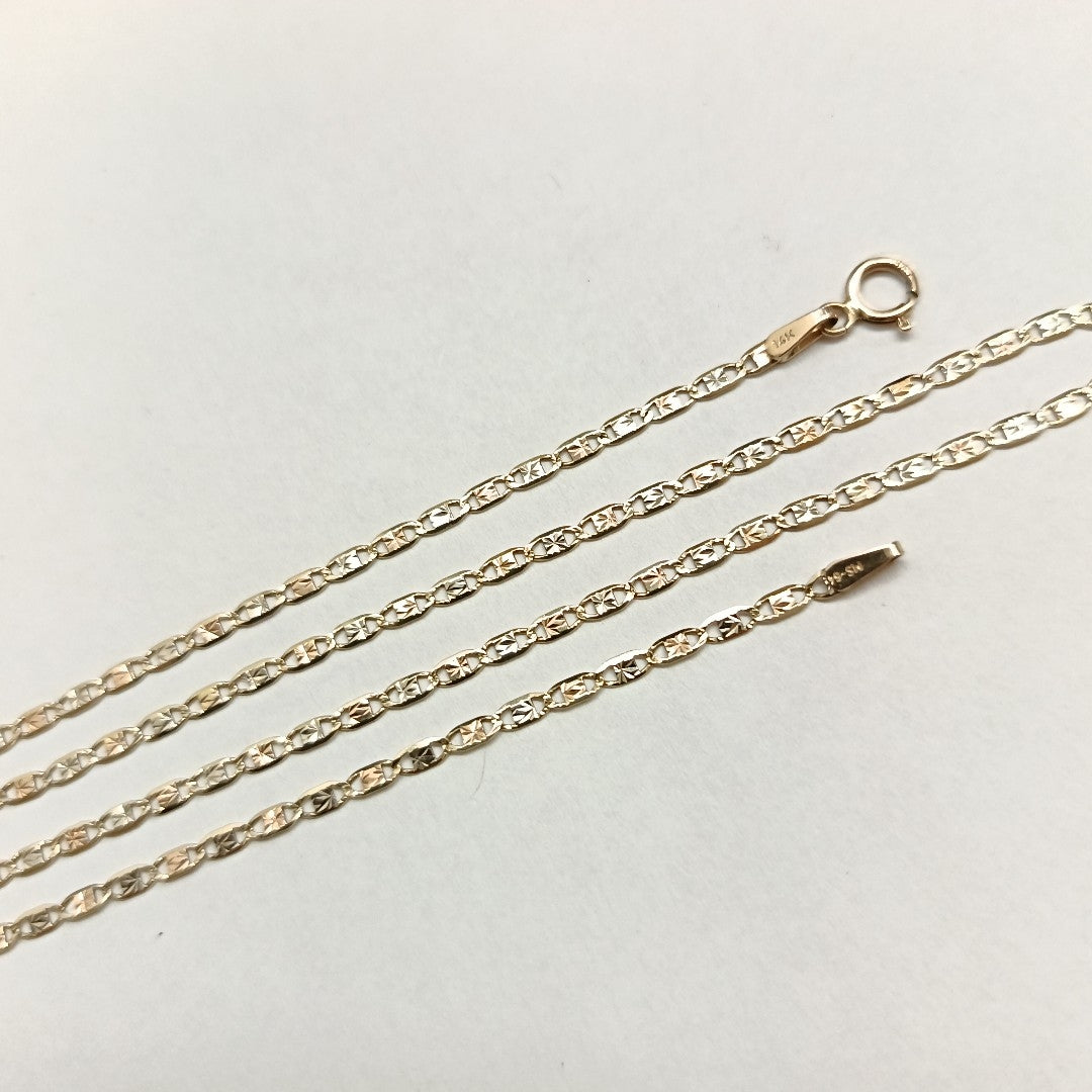 CADENA ORO COMBINADO 14 K 2.2 GRMS (SEMINUEVO)