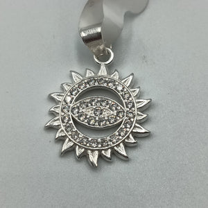 DIJE OJO MAGICO CON CIRCONIAS PLATA .925 2.1 GR (NUEVO)