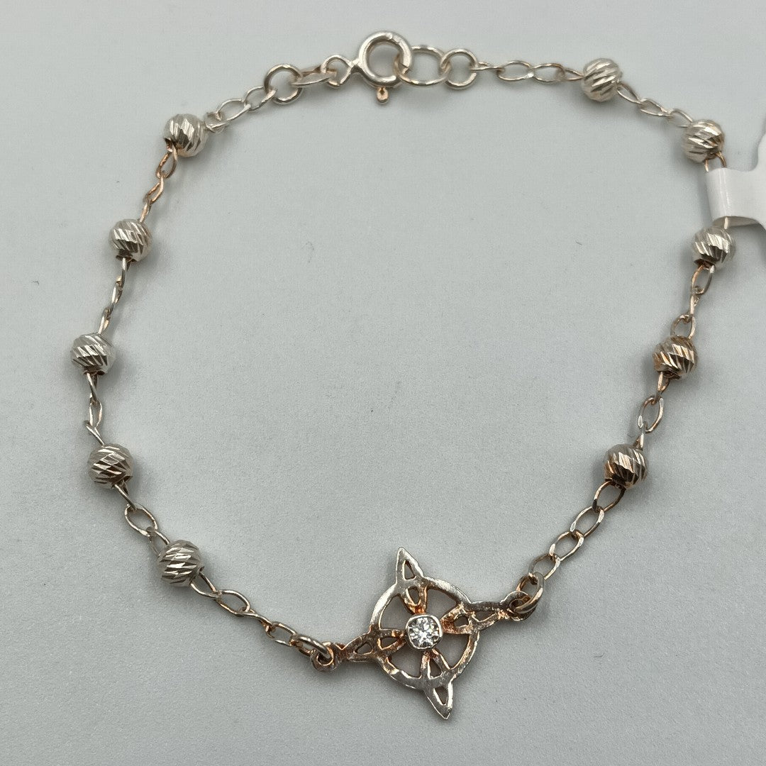 PULSERA TEJIDO ESPECIAL PLATA .925 18 CM 2.8 GR (NUEVO)