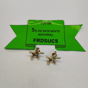 ARETES PAR ORO 14 K 2.3 GRMS (SEMINUEVO)