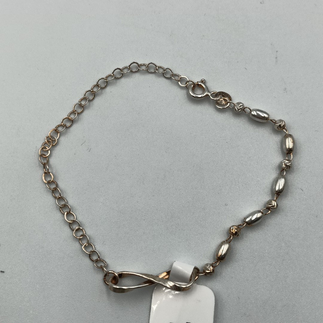 PULSERA TEJIDO INFINITO PLATA .925 18 CM 2.4 GR (NUEVO)