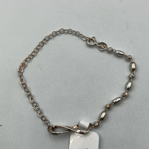 PULSERA TEJIDO INFINITO PLATA .925 18 CM 2.4 GR (NUEVO)
