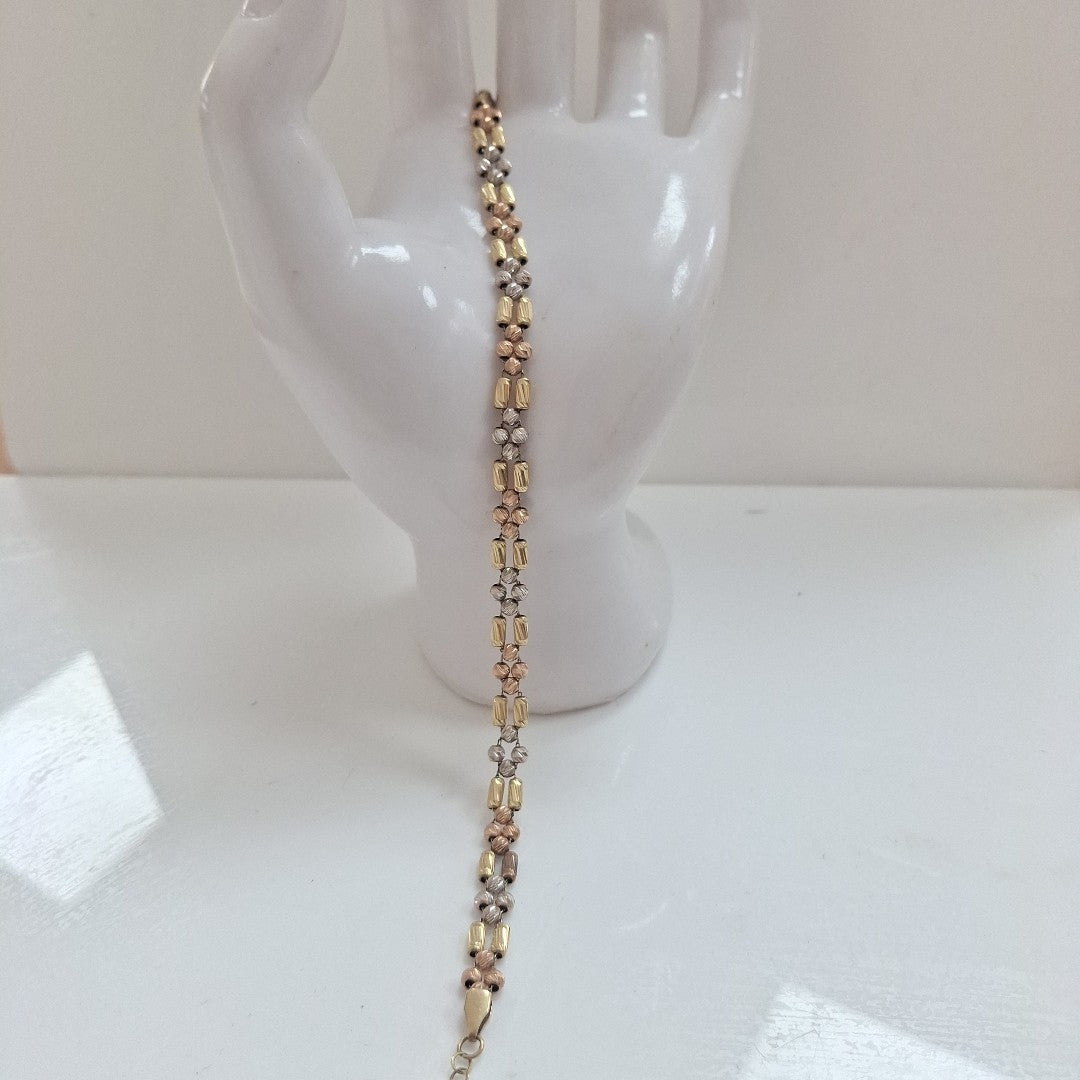 PULSERA ORO COMBINADO 14 K 6,60 GRMS (SEMINUEVO)