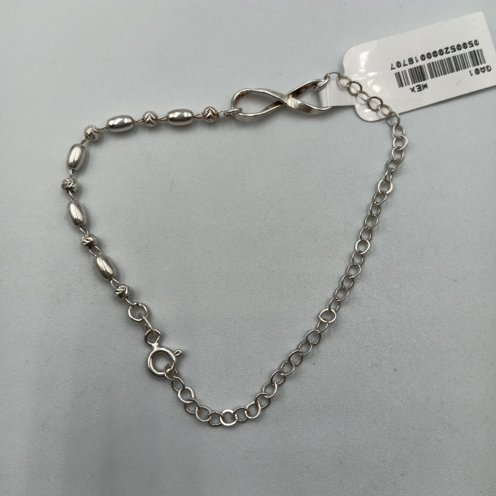 PULSERA TEJIDO INFINITO PLATA .925 18 CM 2.4 GR (NUEVO)
