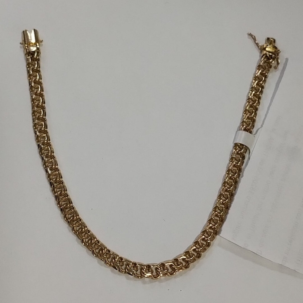 PULSERAS TEJIDO CHINO ORO 10K 21 CM 8.6 GR (NUEVO)