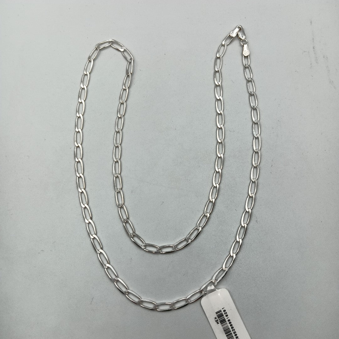 CADENA TEJIDO ESLABONES PLATA .925 60 CM 11.2 GR (NUEVO)