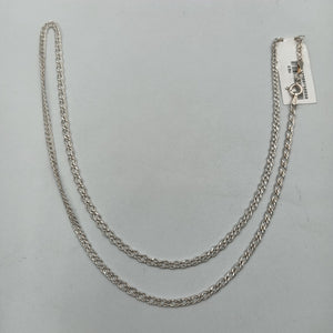 CADENA TEJIDO ESLABONES PLATA .925 55 CM 3.9 GR (NUEVO)