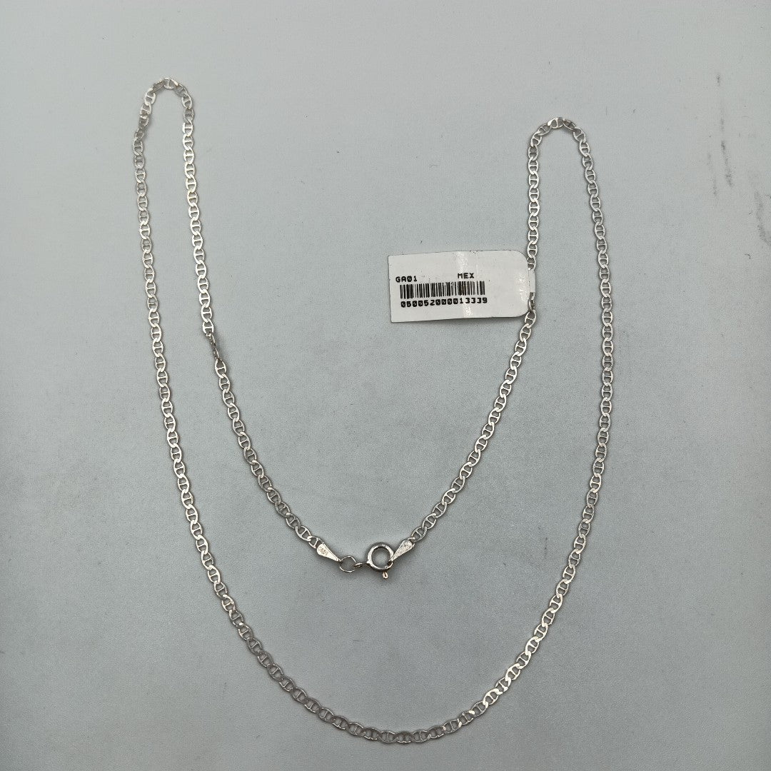 CADENA TEJIDO GUCHI PLATA .925 55 CM 3.4 GR (NUEVO)