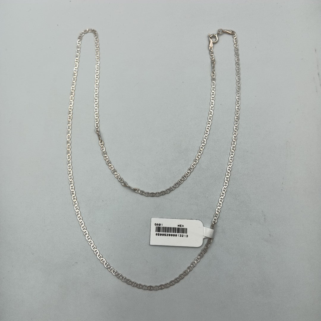 CADENA TEJIDO GUCHI PLATA .925 60 CM 3.8 GR (NUEVO)