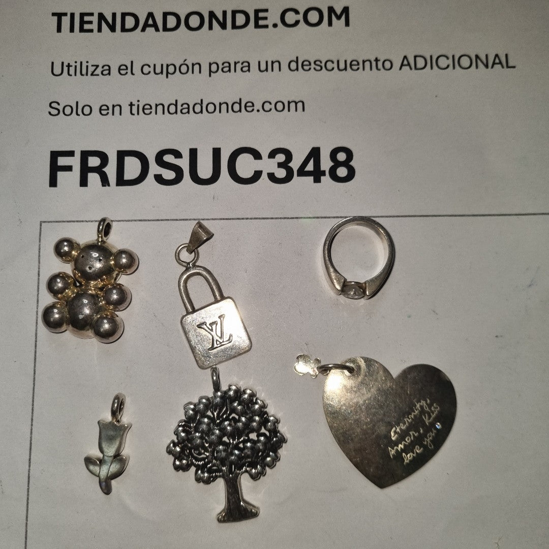 ANILLO, DIJE PLATA 42.8 GRMS (SEMINUEVO)