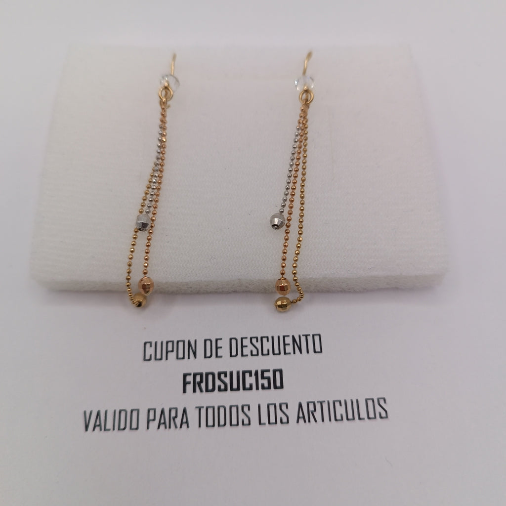 ARETES PAR ORO 14 K 1,90 GRMS (SEMINUEVO)