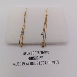 ARETES PAR ORO 14 K 1,90 GRMS (SEMINUEVO)