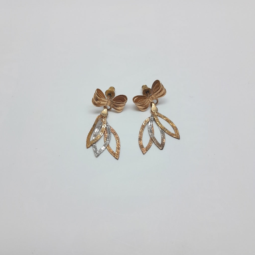 ARETES PAR ORO,RODIADO 10 K 2,30 GRMS (SEMINUEVO)