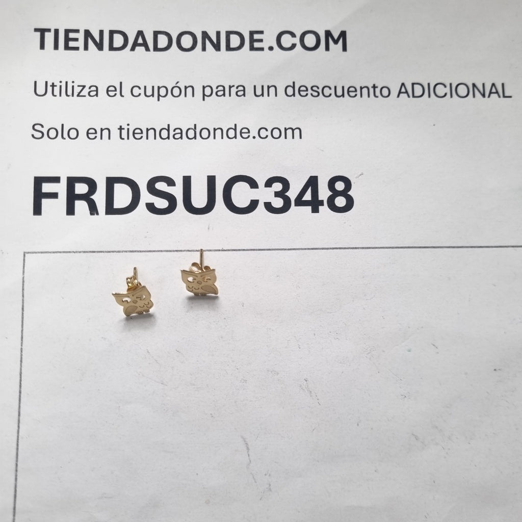 ARETES PAR ORO 14 K 1.4 GRMS (SEMINUEVO)