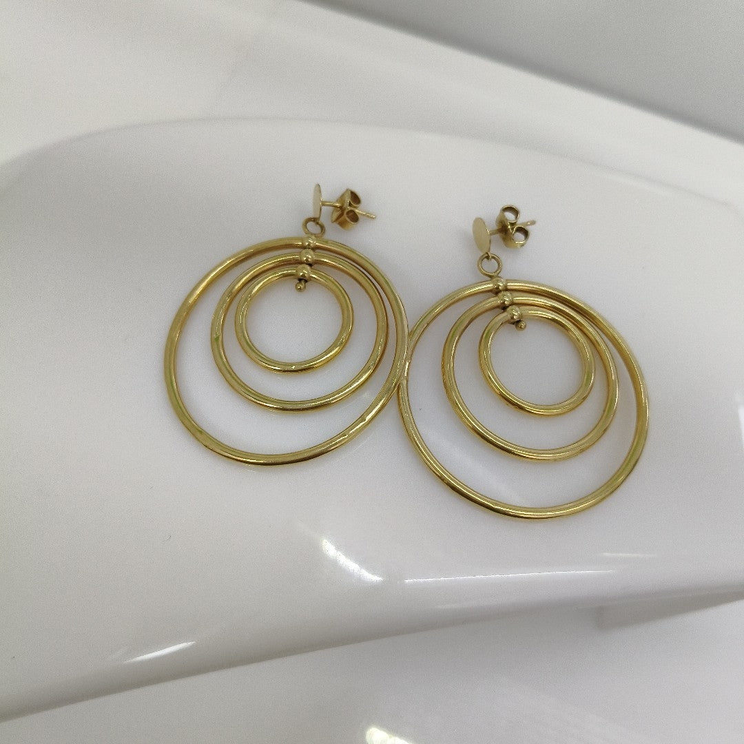 BROQUELES PAR ORO 14 K 4.9 GRMS (SEMINUEVO)