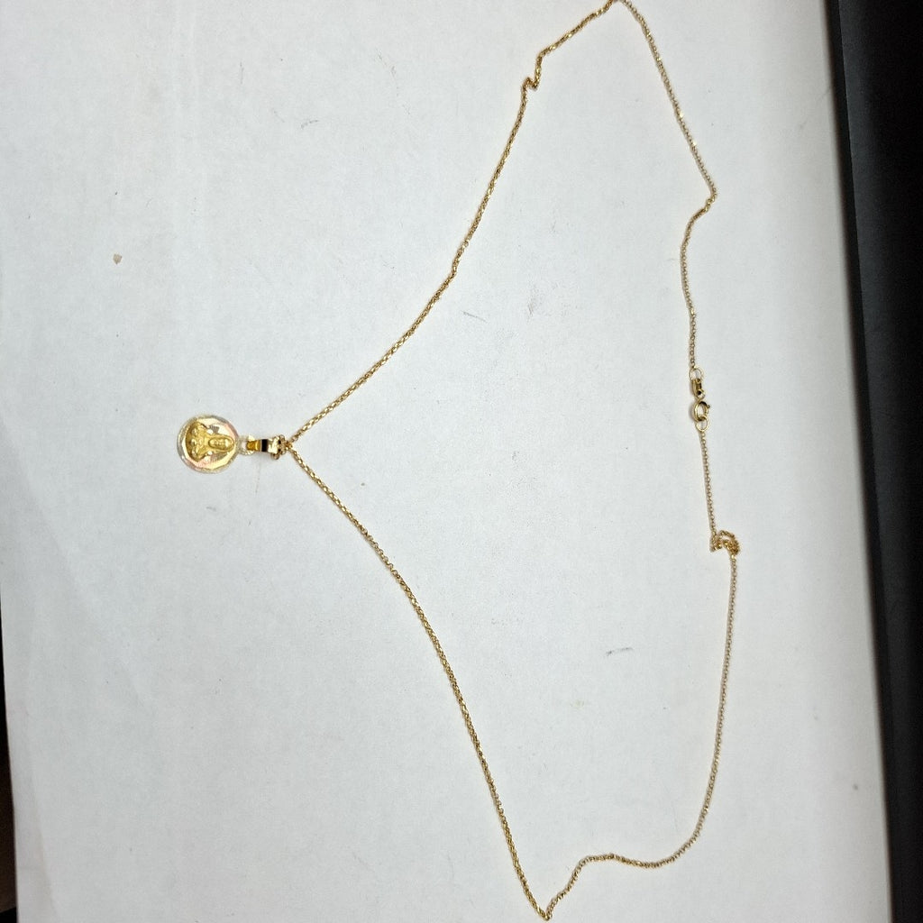 CADENA, MEDALLA RELIGIOSA ORO 10 K 2.3 GRMS (SEMINUEVO)
