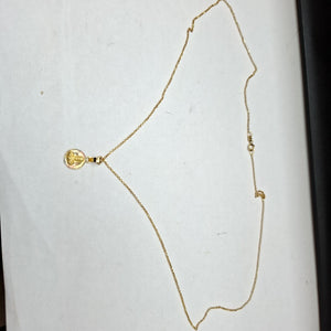 CADENA, MEDALLA RELIGIOSA ORO 10 K 2.3 GRMS (SEMINUEVO)