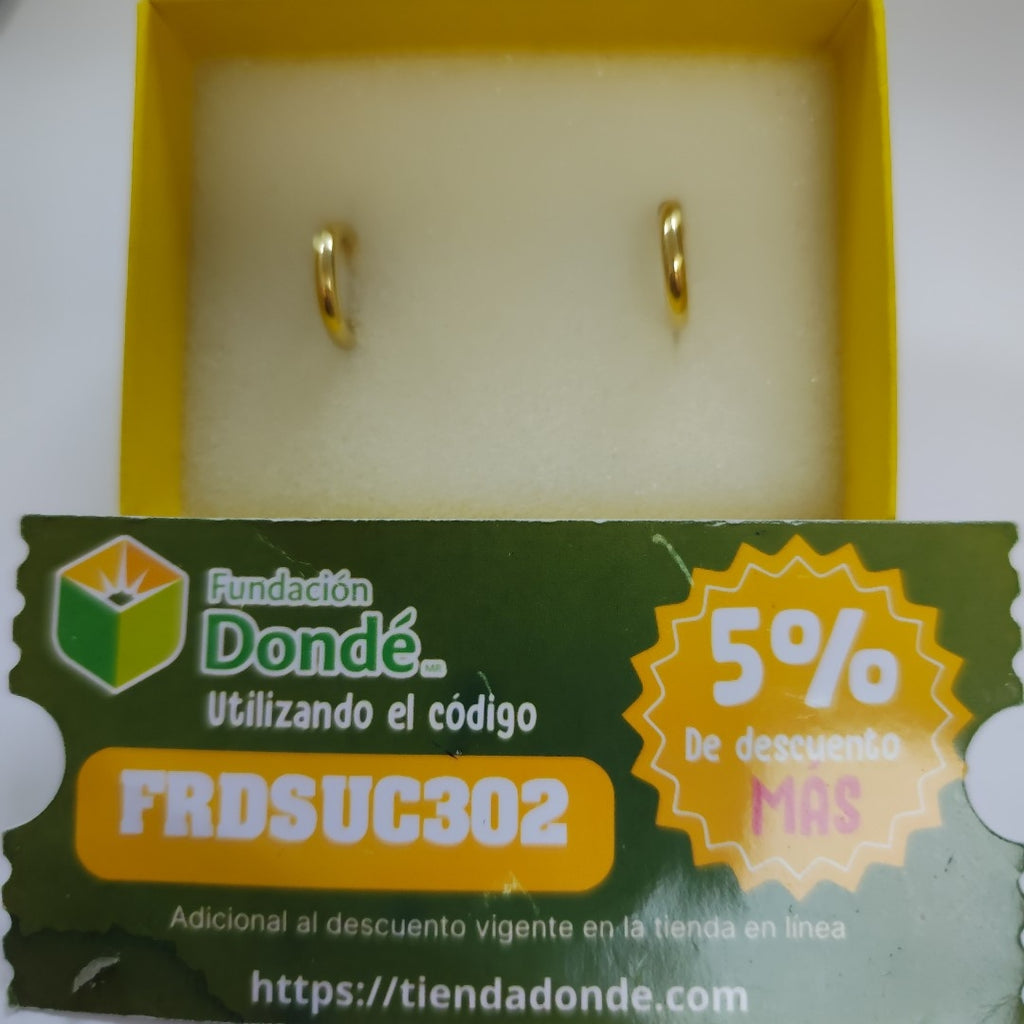 ARRACADAS PAR ORO 14 K 1,40 GRMS (SEMINUEVO)