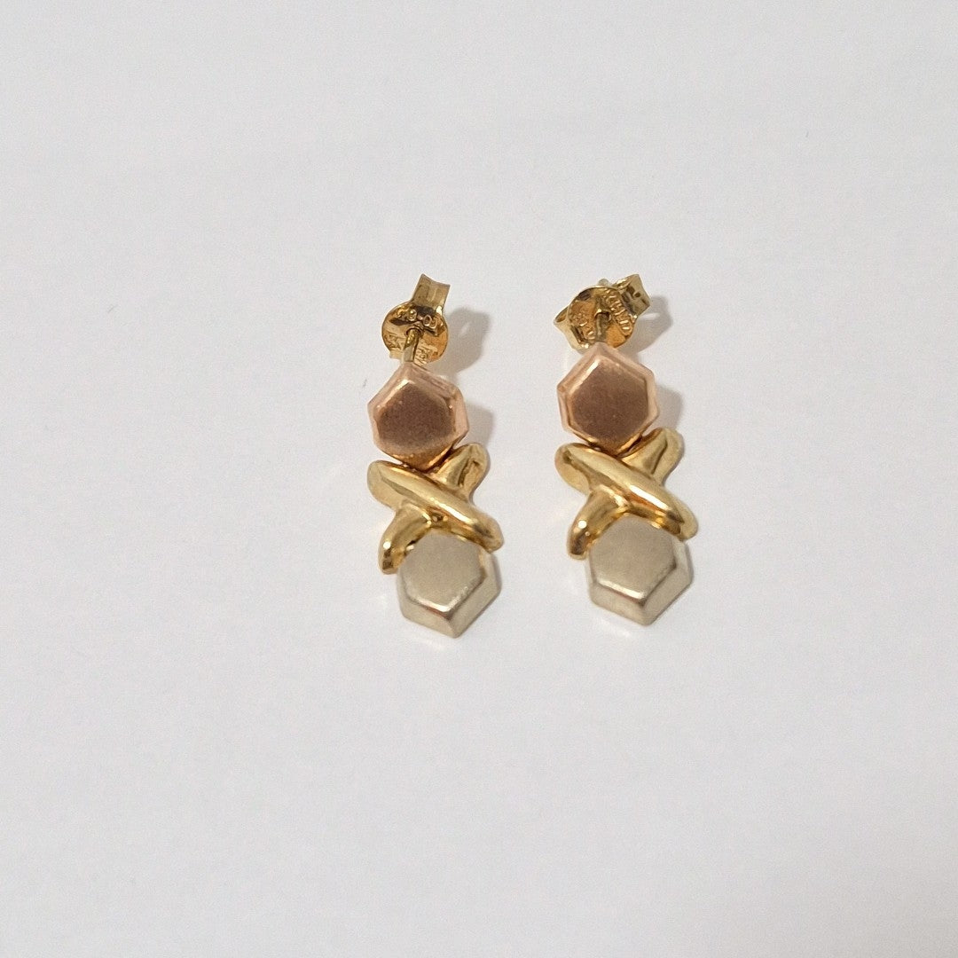 BROQUELES PAR ORO 14 K 2,10 GRMS (SEMINUEVO)